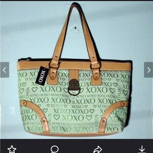 XOXO Green and Tan Women's Tote Bag